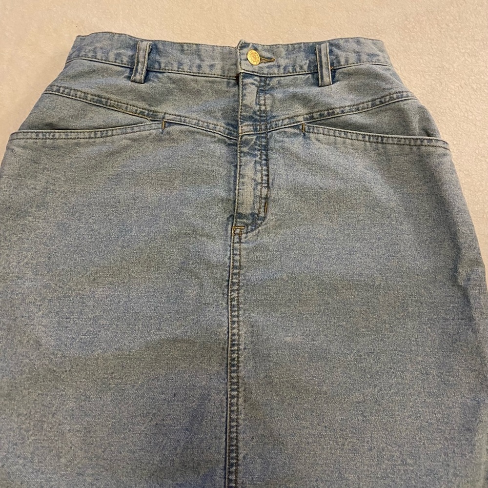 Liz 90’s vintage blue Jean skirt EUC - Picture 2 of 8